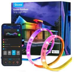 Govee Bandă LED RGBICWW inteligentă profesională pentru exterior Govee Outdoor H70A1, 10m, IP65, Wi-Fi, Chip IC încorporat (6974316999430)