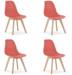  Krzesło KITO cynober / nogi naturalne x 4