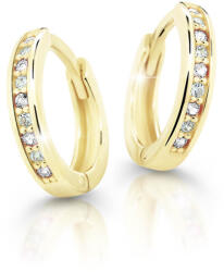 Cutie Jewellery Cercei rotunzi fermecători din aur galben C3342-80-X-1 alb
