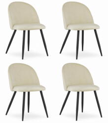  BELLO szék - bézs bársony / fekete lábak x 4