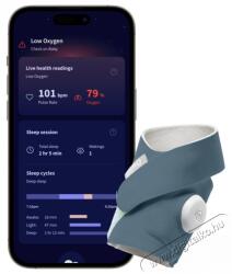 Owlet Dream Sock okos zokni 0-18 hónapig - Éjkék - digitalko