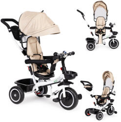  Tricikli háromkerekű forgatható ülés napellenző bézs - pepita - 43 341 Ft