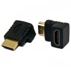 DeTech Преходник DeTech 17121, от HDMI(ж) към HDMI(м), черен, ъглов (df17121)