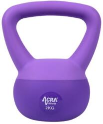 Acra Soft PVC Kettlebell 2 kg, lila