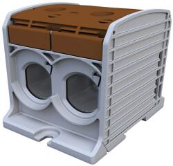 Menetes sín csatlakozó STB 300-2 Al/Cu 87920 SIMBLOCK, barna