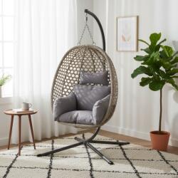 Pepita California fotoliu rabatabil cu perne - gri (MB-029-Grey)