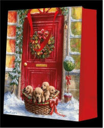  Basket with puppies papír ajándéktáska large 26, 5x33, 5x13cm (5906360351415)