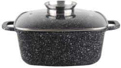 Voltz Roaster Oliver Voltz OV54323C26A, 26 cm, 5.4 l, Capac din sticla, Finisaj marmura, Inductie, Negru (OV54323C26A)