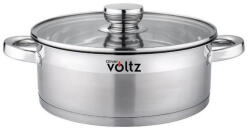 Voltz Cratita cu capac Oliver Voltz OV51210Q28, 6 L, 28 x 10 cm, Inductie, Cu fund gros, Inox (OV51210Q28)