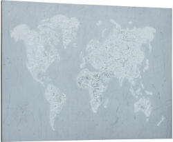 Homcom Vászon Falikép, Festmény Világtérkép Nappaliba, 120 x 90 cm