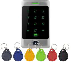  CONTROL KIT-CON-A3 Beléptető érintőgombos kültéri ujjlenyomatolvasós RFID kódzár + 6db kulcstartó (KIT-CON-A3)