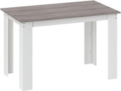 HomCom Modern Fa Étkezőasztal 4-6 Személyre, 120x69x75cm, Szürke és Fehér