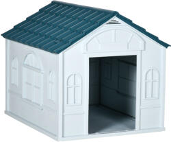 PawHut nagy kutyaház - tartós műanyag, kék