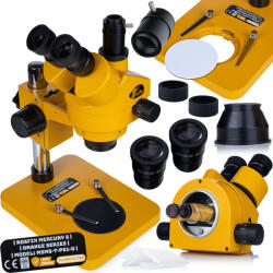 Rosfix Mercury S MSMS-T-PS1-O | Trinokulár | 7-45x zoom | Simul-Focal | WF10X/20 | Működési távolság 100 mm | Orange sorozat