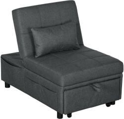 Homcom 3 az 1-ben kihúzható fotelágy - Összecsukható és multifunkcionális