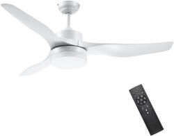 HomCom Ventilator da Soffitto con Luce LED 3 Modality 6 Velocità Bianco