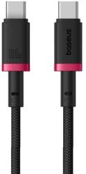 Baseus Здрав кабел с въжена оплетка за бързо зареждане за устройства с USB-C порт - Baseus Dura Series USB-C to USB-C Fast Charging Cable 100W (P10377803U01-01) (100 см) (черен-червен) (P10377803U01-01)