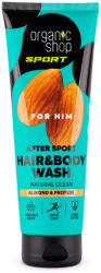 Organic Shop Sportolás utáni sampon és tusfürdő mandulával és fehérjével - 200ml - bio
