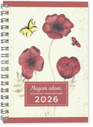 PD Calendar Határidőnapló Period A/5 heti önismereti piros 2026