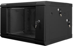 Lanberg WF02-6606-10B állvány 6U Falra szerelhető állvány Fekete (WF02-6606-10B) - compzone