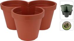  Trio kaspó terrakotta színben, 44x20 cm