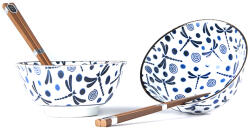 Made in Japan Bol de masă BLUE DRAGONFLY , set de 2 buc, 500 ml, cu bețișoare, MIJ (MIJRW0008) Serviciu de masa