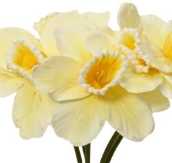 Művirág nárcisz csokor 15 cm x 15 cm x 39 cm halvány sárga