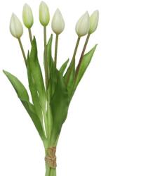  Bimbós tulipán művirág fehér színben, 10x40 cm