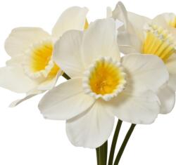  Művirág nárcisz csokor 15 cm x 15 cm x 39 cm fehér