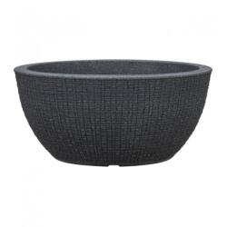 Scheurich 297/40 Barceo Bowl Stony Black kerámia növénytartó