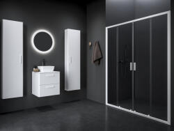 RAVAK Blix II NBLDP4 zuhanyajtó átlátszó üveggel 150x195 cm, matt fehér profilszín 0YMP0E00Z1 (0YMP0E00Z1)