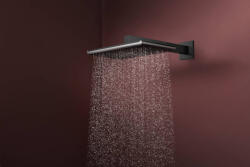 Hansgrohe Raindance Alive Q fejzuhany 340x210 mm, szálcsiszolt fekete/króm 24530340 (24530340)
