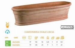 AnticoMestiere Giardiniera Ovale Liscia 55 cm agyag növénytartó
