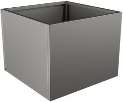  Nívó Cubo virágláda L, Szürkealumínium színben 70x70x55 cm