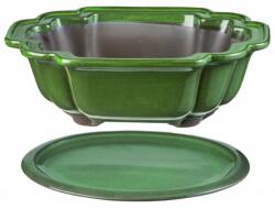 AnticoMestiere Bonsai agyag alátét ovális zöld 24 x 19 cm