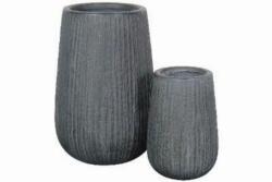  Crea Belly Vase s/2 antique grey kerámia növénytartó szett