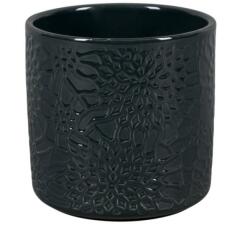 NDT Helsinki Floral DA dark green 13 cm kerámia növénytartó