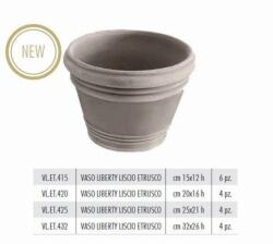 Terrecotte Italiane Vaso Liberty Etrusco 20X16 cm agyag növénytartó