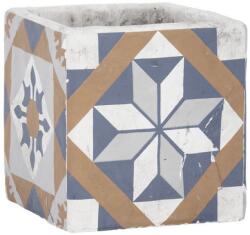  Mediterrán kerámia virágcserép, 11x11cm