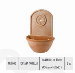 Terrecotte Italiane Fontana Pannello Vasca cm agyag növénytartó