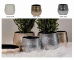 NDT Sagres 18-01C Chrome 16 cm kerámia kaspó