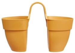 elho Vibia Campana Flower Twin 21 cm Honey Y műanyag növénytartó