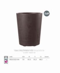 Deroma Vaso Millennium Brownst. Műanyag kaspó 53 cm
