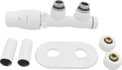 Deante bal oldali termosztatikus radiátorszelep, matt fehér AGI_AZL1 (AGI_AZL1)