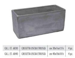 Terrecotte Italiane Cassetta Liscia Etrusca 40X18X18 cm agyag növénytartó