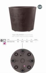 Deroma Vaso Millennium Brownst. Műanyag kaspó 59 cm
