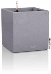 Lechuza CANTO Stone 30 cm low alacsony műanyag növénytartó kivehető belsővel stone grey