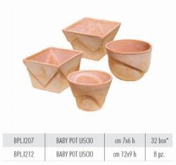 Terrecotte Italiane Baby Pot Liscio7X6H cm agyag növénytartó