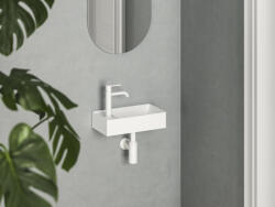 RAVAK Veda Wall fali kerámia kézmosó 41x22 cm csaplyukkal, balos/fehér XJXL1240000 (XJXL1240000)