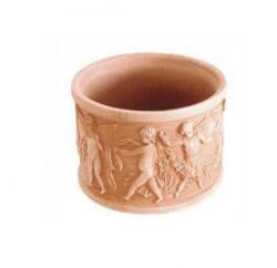 Terrecotte Italiane Cilindro Con Putti 20X16 cm agyag növénytartó